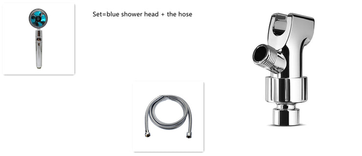 Shower Head Water Saving Flow 360 Degrees Rotating With Small Fan ABS Rain High Pressure Spray Nozzle Bathroom Accessories