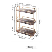 Nordic Ins Wind Cosmetic Storage Rack Skin Care Products Perfume Finishing Rack Bathroom Dressing Table Metal Bedroom