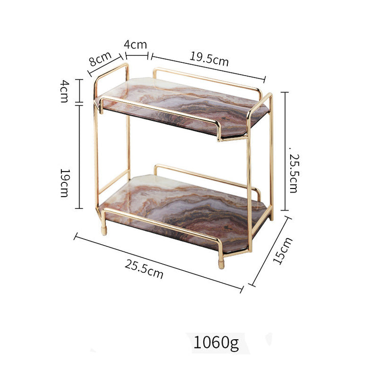 Nordic Ins Wind Cosmetic Storage Rack Skin Care Products Perfume Finishing Rack Bathroom Dressing Table Metal Bedroom