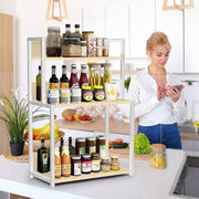 Multi-Functional Three-Storey Condiment Rack Kitchen Supplies Collection