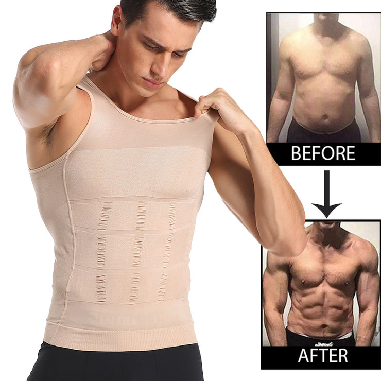 Be-In-Shape Men Slimming Body Shaper Waist Trainer Vest Tummy Control