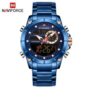 NAVIFORCE Men Military Sport Wrist Watch Gold