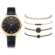 Watch Set Women 5pcs Woman Quartz Wristwatch