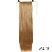 Synthetic Hair Fiber Heat-Resistant Straight Hair With Ponytail