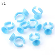 Wholesale 50/100Pcs Disposable Eyelash Extension Glue Rings