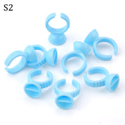 Wholesale 50/100Pcs Disposable Eyelash Extension Glue Rings