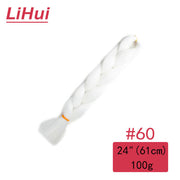 Lihui 24 Inches Jumbo Braid Synthetic Braiding Hair Ombre Jumbo Hair Extension For Women DIY Hair Braids Pink Purple Yellow Gray