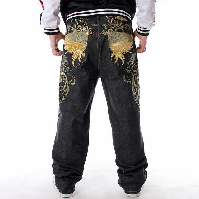 Men Street Dance Hiphop Jeans Fashion Embroidery