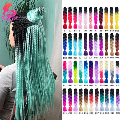 Dream Like 24 inch Ombre Color Synthetic Hair Braids Pre Stretched Wholesale