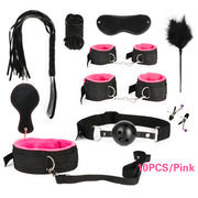 BDSM Kits Adults Sex Toys For Women Men Handcuffs Nipple Clamps