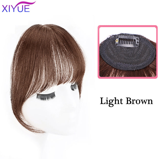 Black/Light Brown Clip In Hair Bangs Hairpiece Accessories Synthetic