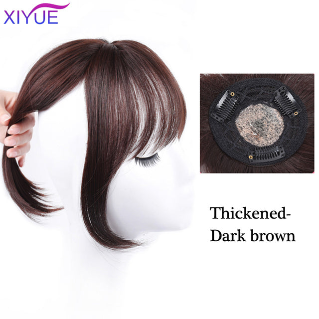 Black/Light Brown Clip In Hair Bangs Hairpiece Accessories Synthetic