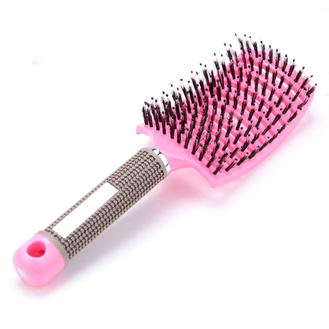 Girls Hair Scalp Massage Comb Hairbrush Bristle Nylon