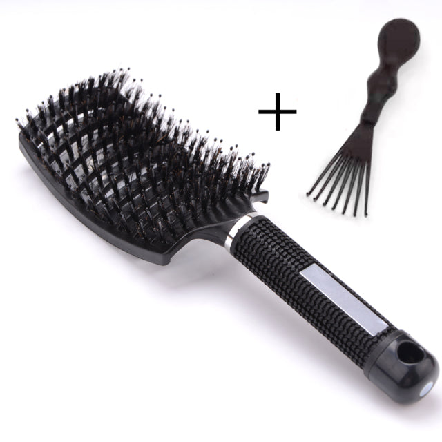 Girls Hair Scalp Massage Comb Hairbrush Bristle Nylon