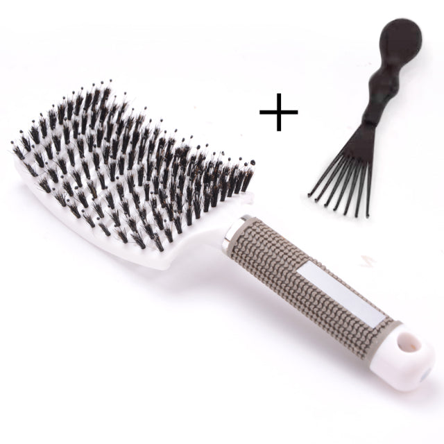 Girls Hair Scalp Massage Comb Hairbrush Bristle Nylon