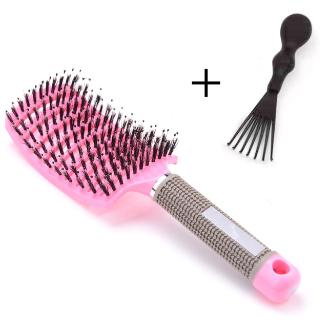 Girls Hair Scalp Massage Comb Hairbrush Bristle Nylon