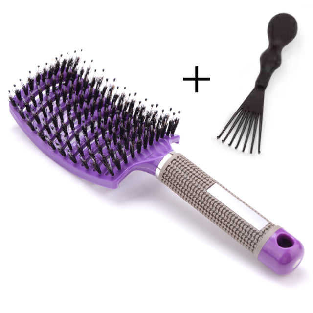 Girls Hair Scalp Massage Comb Hairbrush Bristle Nylon