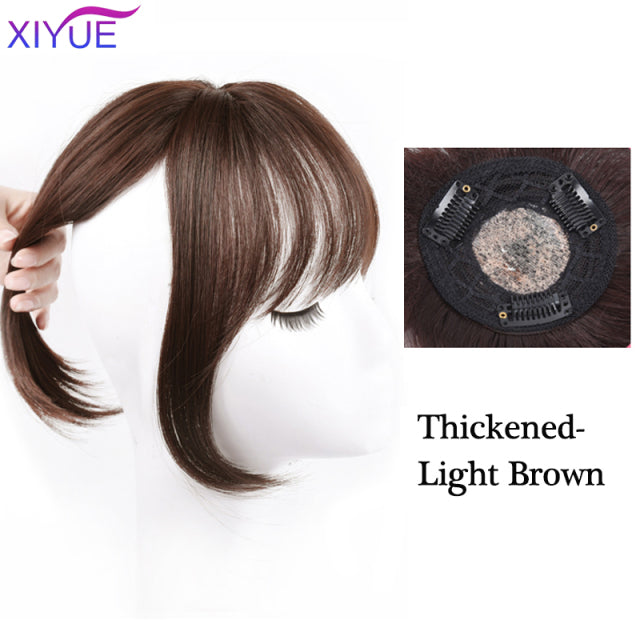 Black/Light Brown Clip In Hair Bangs Hairpiece Accessories Synthetic