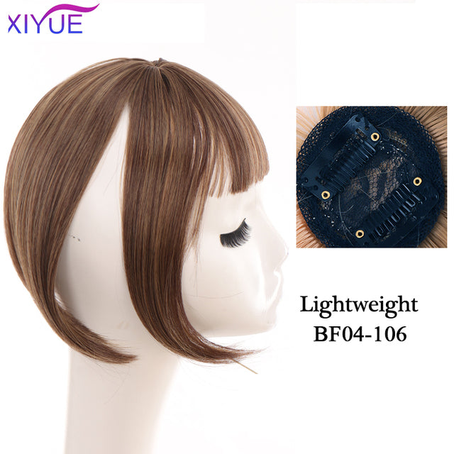 Black/Light Brown Clip In Hair Bangs Hairpiece Accessories Synthetic