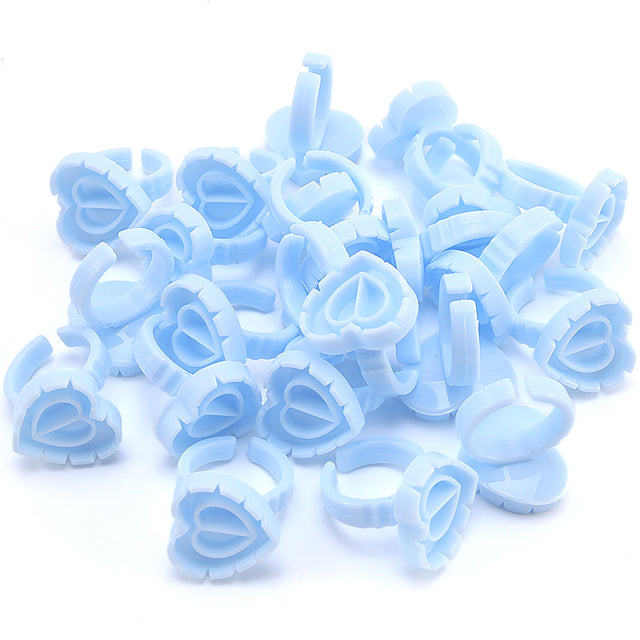 Wholesale 50/100Pcs Disposable Eyelash Extension Glue Rings