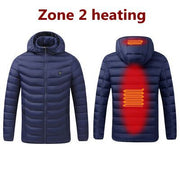 Men 9 Areas Heated Jacket USB Winter