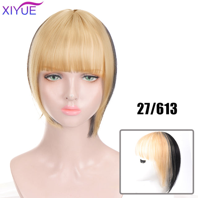 Black/Light Brown Clip In Hair Bangs Hairpiece Accessories Synthetic