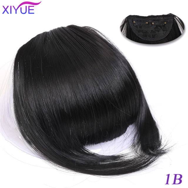 Black/Light Brown Clip In Hair Bangs Hairpiece Accessories Synthetic