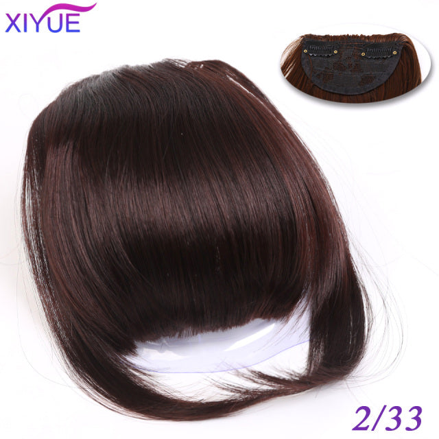 Black/Light Brown Clip In Hair Bangs Hairpiece Accessories Synthetic