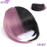 Black/Light Brown Clip In Hair Bangs Hairpiece Accessories Synthetic