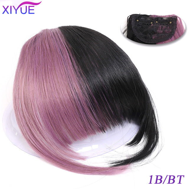 Black/Light Brown Clip In Hair Bangs Hairpiece Accessories Synthetic