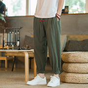 Chinese Style Harem Pants Men Streetwear Casual Joggers Mens Pants