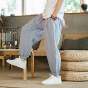 Chinese Style Harem Pants Men Streetwear Casual Joggers Mens Pants