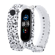 Strap For Xiaomi Mi Band 4 3 5 6 watch band Creative graffiti style