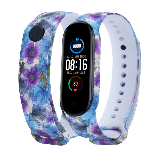 Strap For Xiaomi Mi Band 4 3 5 6 watch band Creative graffiti style