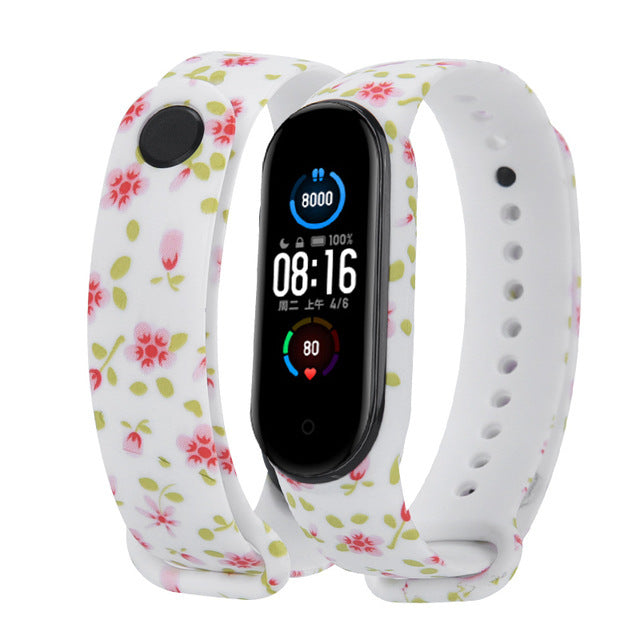 Strap For Xiaomi Mi Band 4 3 5 6 watch band Creative graffiti style