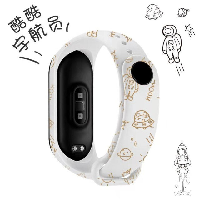 Strap For Xiaomi Mi Band 4 3 5 6 watch band Creative graffiti style