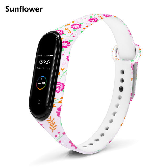 Strap For Xiaomi Mi Band 4 3 5 6 watch band Creative graffiti style