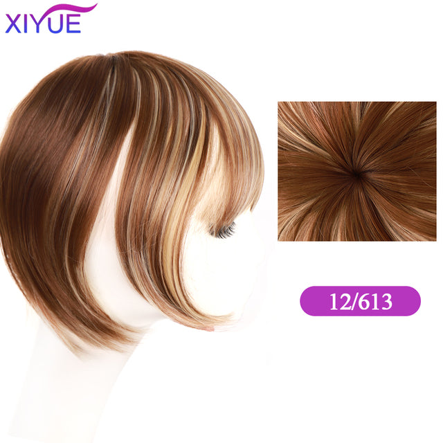 Black/Light Brown Clip In Hair Bangs Hairpiece Accessories Synthetic