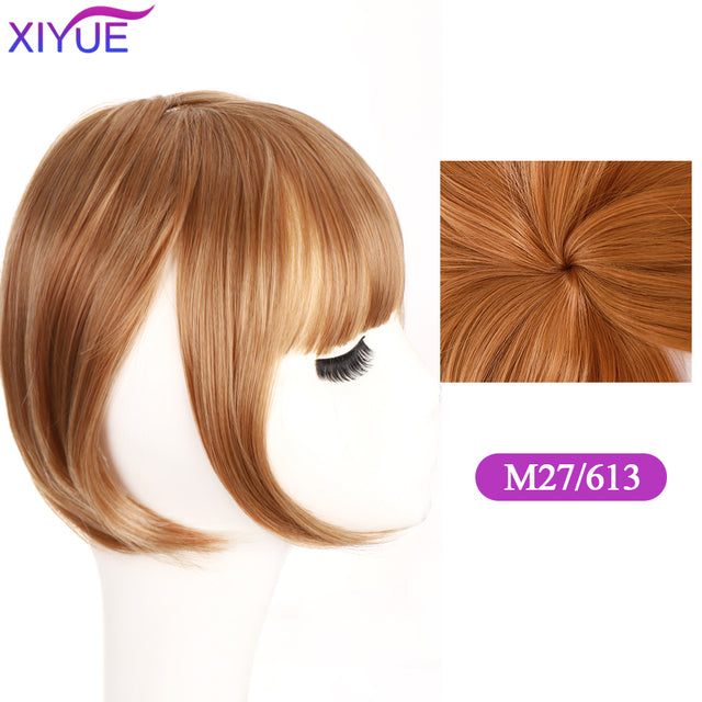 Black/Light Brown Clip In Hair Bangs Hairpiece Accessories Synthetic