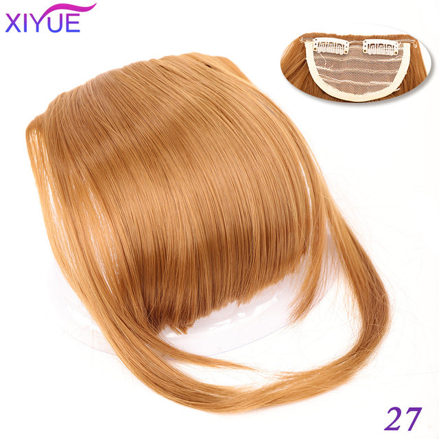 Black/Light Brown Clip In Hair Bangs Hairpiece Accessories Synthetic