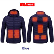 Men 9 Areas Heated Jacket USB Winter