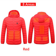 Men 9 Areas Heated Jacket USB Winter