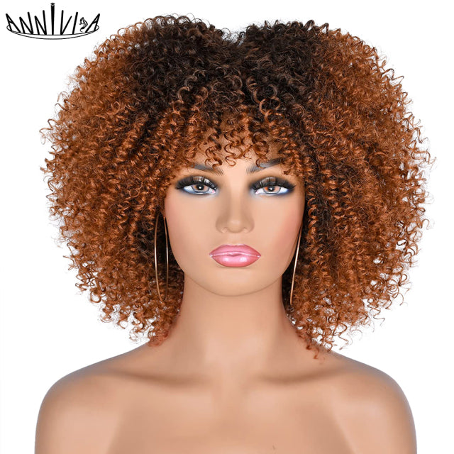 Short Hair Afro Kinky Curly Wigse