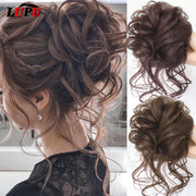 LUPU Synthetic Hair Bun Chignon Messy Curly Hair