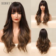 HENRY MARGU Long Natural Wavy Platinum Blonde Wigs