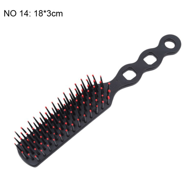 Grove Hairdress Comb Heat Resistant Woman Wet Hook Curly Hair Brushes