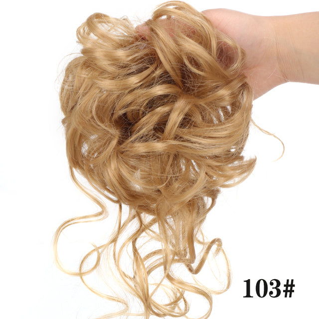 LUPU Synthetic Hair Bun Chignon Messy Curly Hair