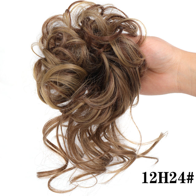 LUPU Synthetic Hair Bun Chignon Messy Curly Hair