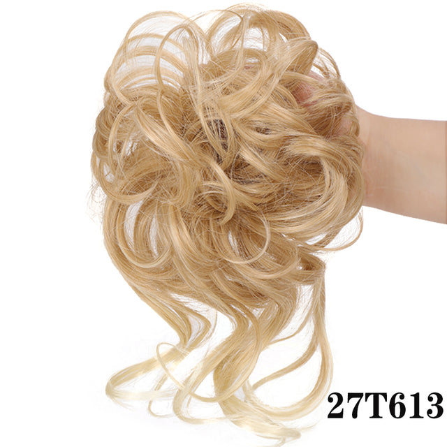 LUPU Synthetic Hair Bun Chignon Messy Curly Hair