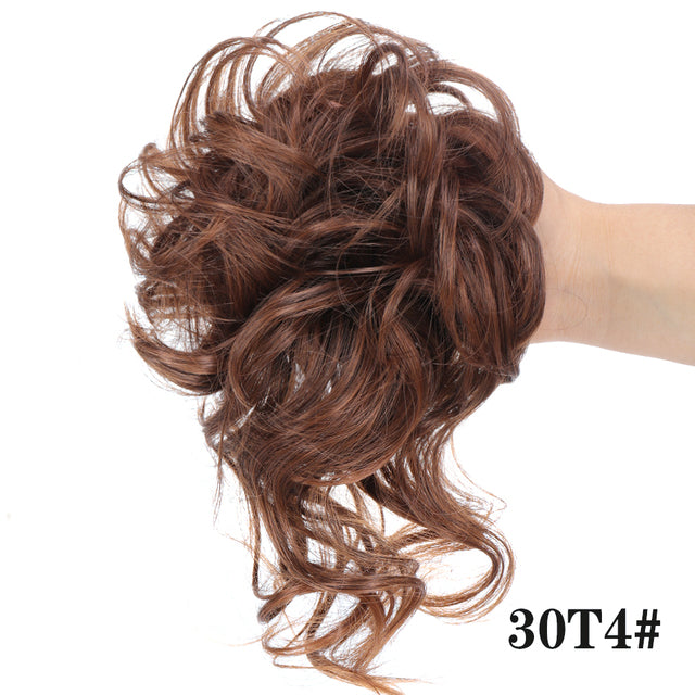 LUPU Synthetic Hair Bun Chignon Messy Curly Hair